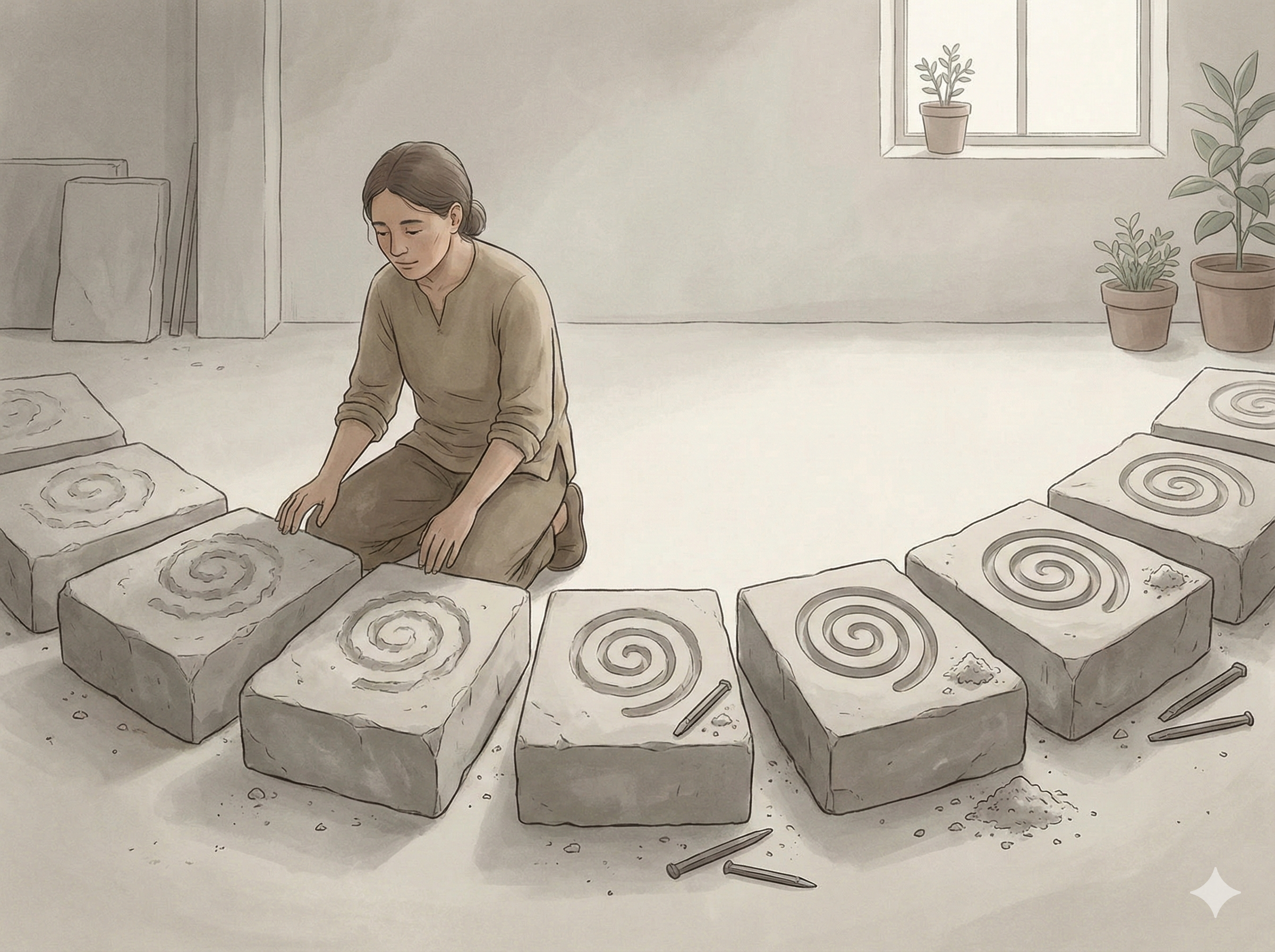 Illustration showing deliberate, repetitive practice over time